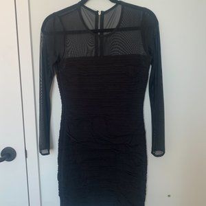 Bailey 44 Form-Fitting, Long-Sleeved Black Dress